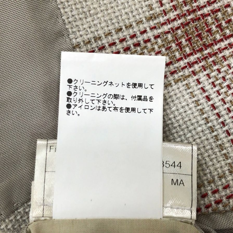 美品◆タリアトーレ テーラードジャケット 1SMZ22K チェック柄 ウール リネン レッド系 メンズ サイズ42/7R TAGLIATORE 【AFB7】