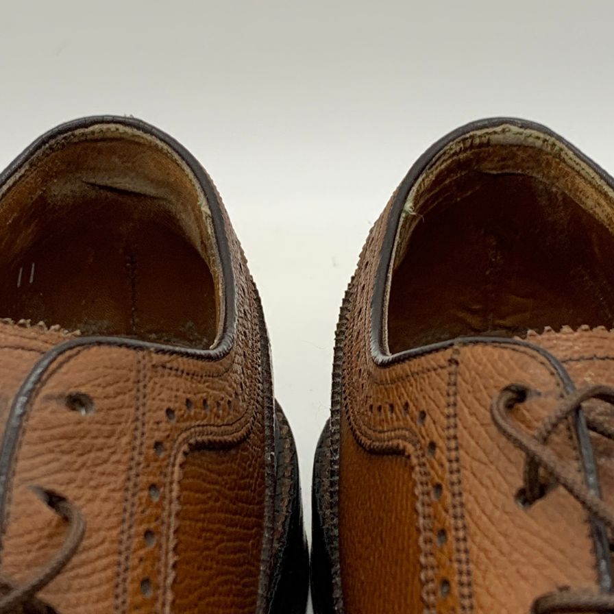 フローシャイム レザーシューズ ウイングチップ グレインレザー ブラウン メンズ サイズUS9D FLORSHEIM 約27.0cm【YB5】