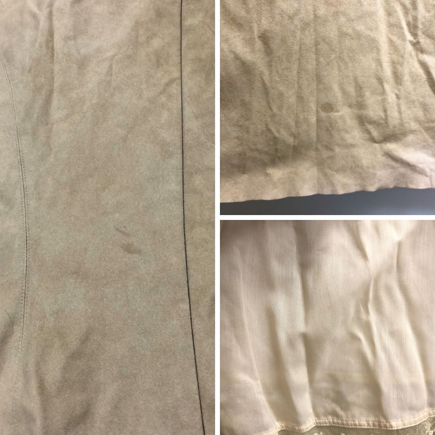 中古■フォクシー ノースリーブ 膝下ワンピース ベージュ 40サイズ フェイクレザー 18790-SOAY12 FOXEY 【AFB24】