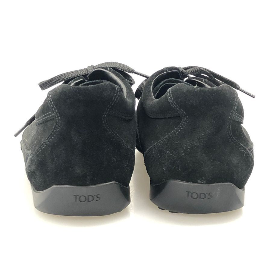 トッズ シューズ ドライビングシューズ レースアップ スエード ブラック メンズ サイズ7.5 TOD’S 約26.0cm【AFC47】