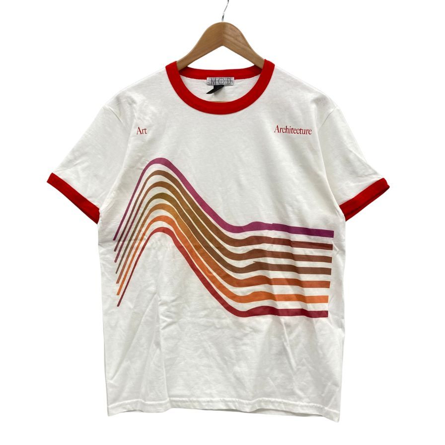 新品同様◆天童木工 ミュージアムオブデイリー コラボ 柄 Tシャツ ホワイト メンズ サイズM Museum of Daily 【AFA5】