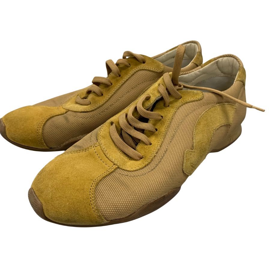 美品◆サルバトーレフェラガモ スニーカー スエード ベージュ サイズ8 メンズ Salvatore Ferragamo【AFC41】