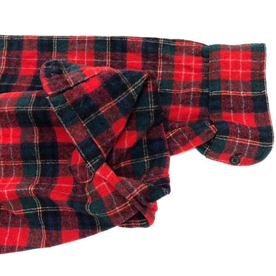 極美品◆ペンドルトン 70S チェックシャツ ウール レッド メンズ サイズM PENDLETON 【AFB11】