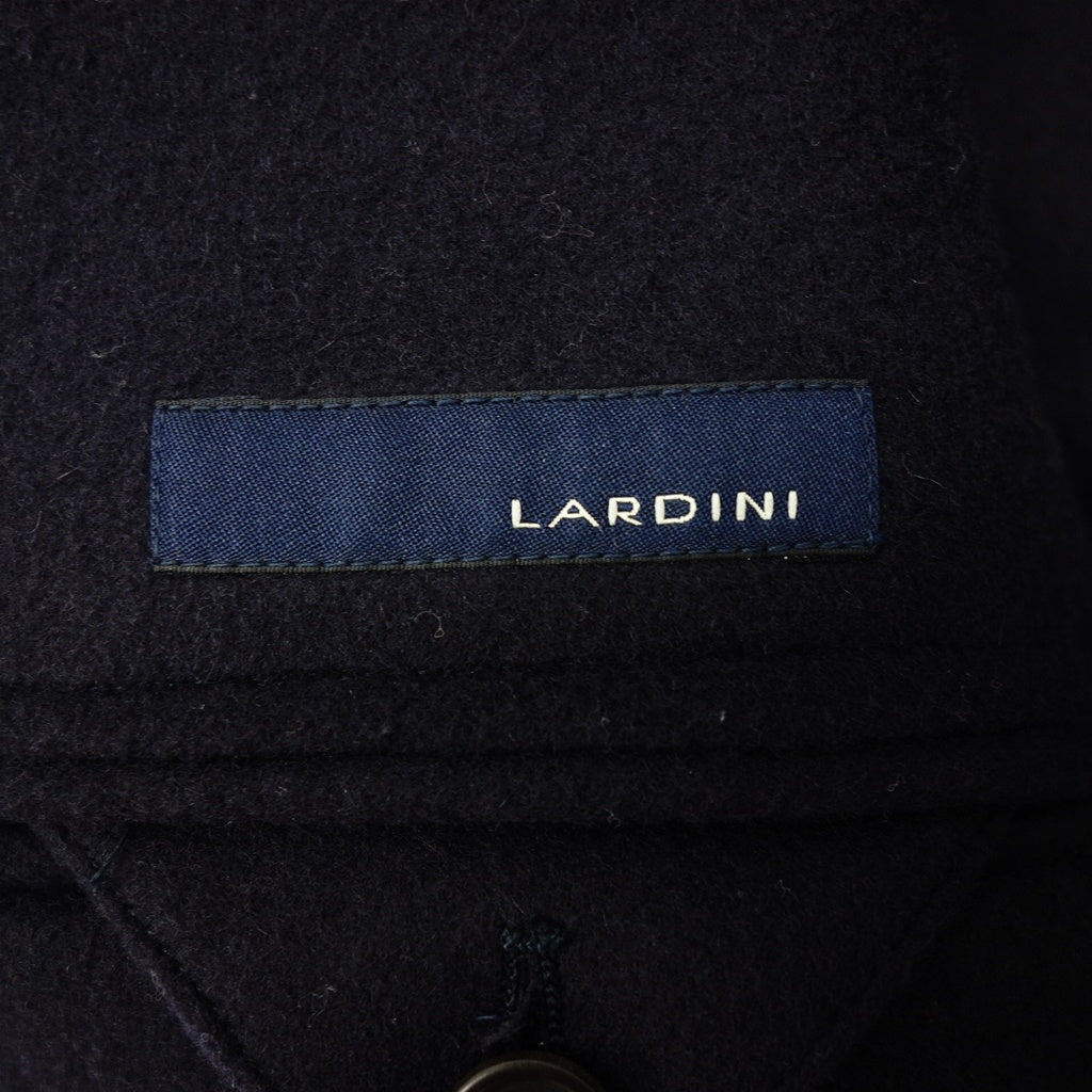 美品◆ラルディーニ チェスターコート JJ23143AQ ウールフランネルソリッド メンズ ネイビー サイズ44 LARDINI【LA】