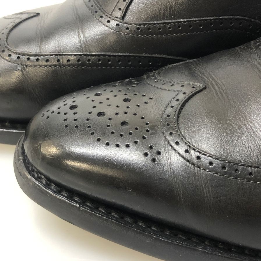 スコッチグレイン レザーシューズ ウイングチップ 1765 ブラック メンズ サイズ24.5 SCOTCH GRAIN 約24.5cm【AFC1】