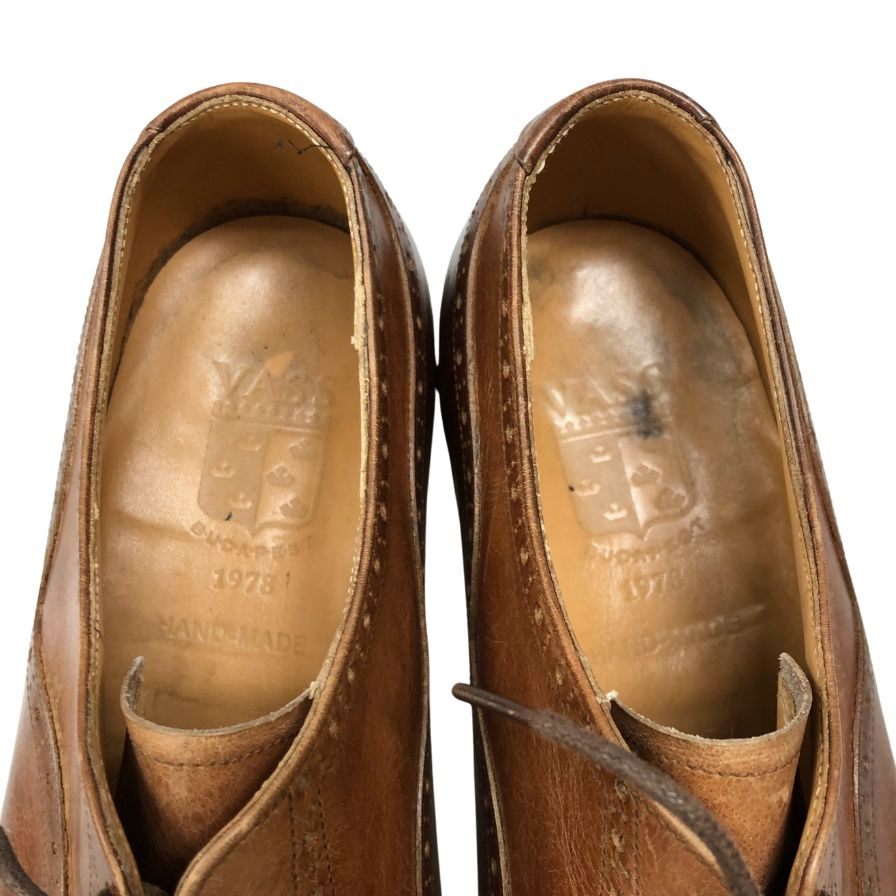 ヴァーシュ クオーターブローグ メンズ コニャックブラウン EU40.5 Vass Shoes ビジネスシューズ 約25.5cm【LA】【中古】