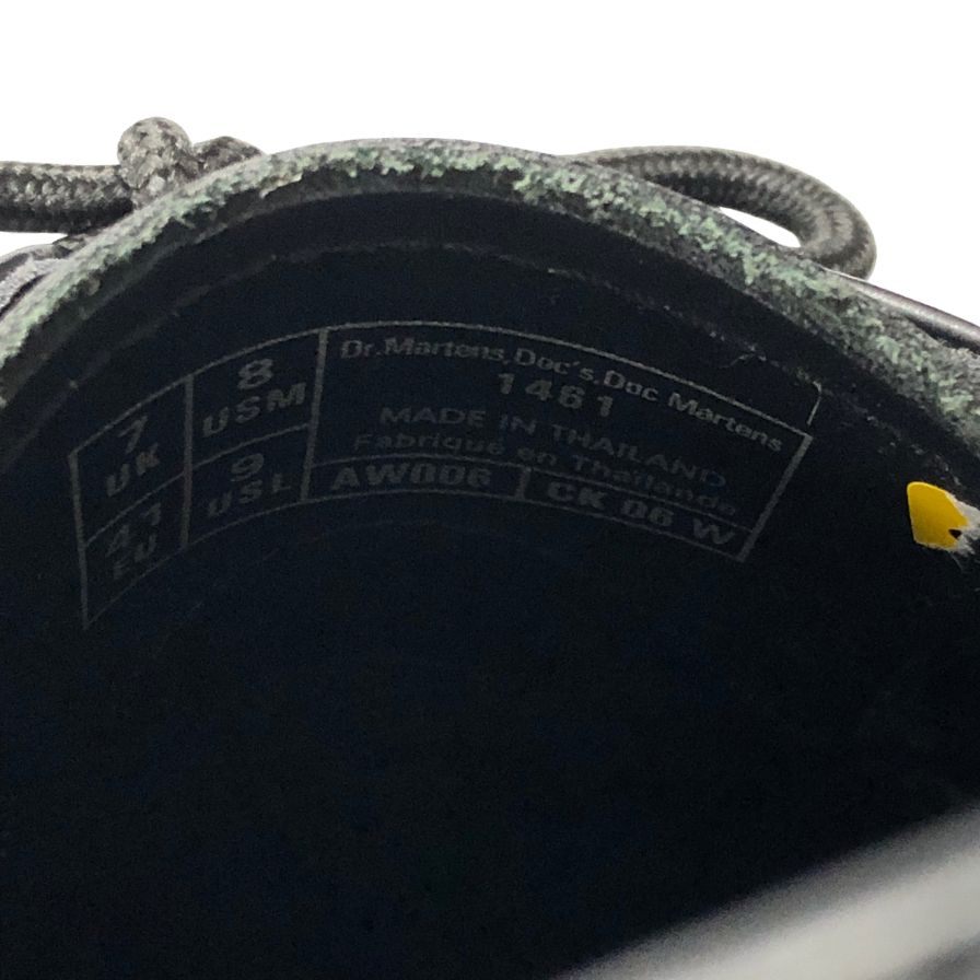 ドクターマーチン レースアップシューズ 1461 3ホール ホワイトステッチ ブラック メンズ UK7 Dr.Martens 約25.5cm【AFD9】
