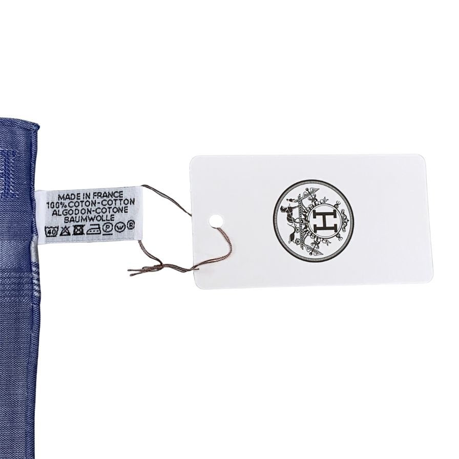 エルメス ハンカチ コットン100% ブルー系 レディース HERMES