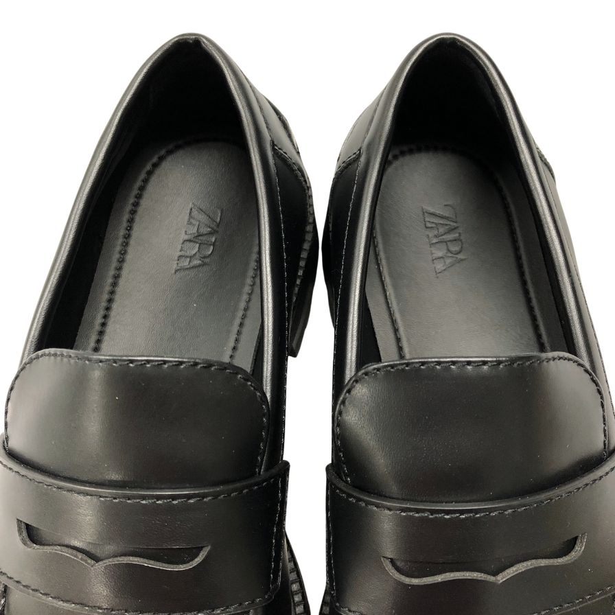 ザラ トラックソール ローファー 42サイズ ブラック ZARA 約26.5cm【AFC46】