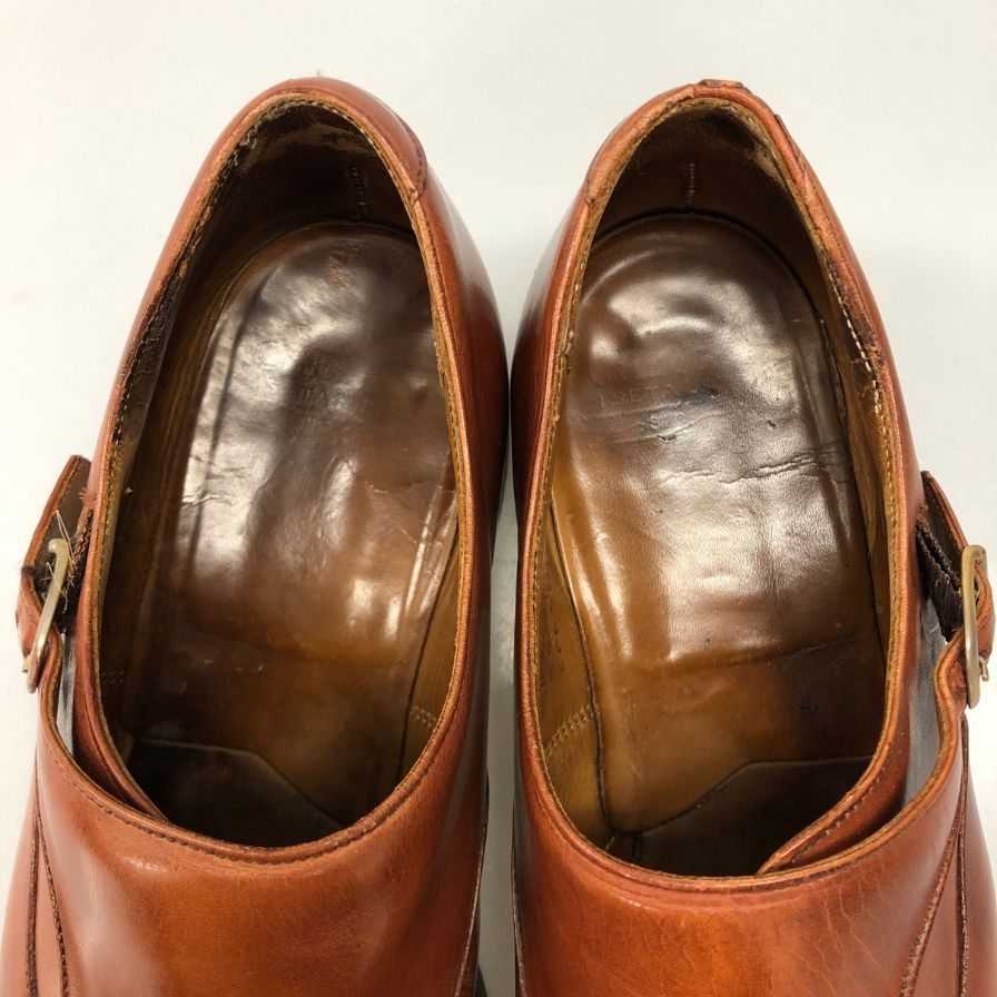 チーニー シングルモンク ブラウン UK7 メンズ CHEANEY 約25.5cm【AFC4】