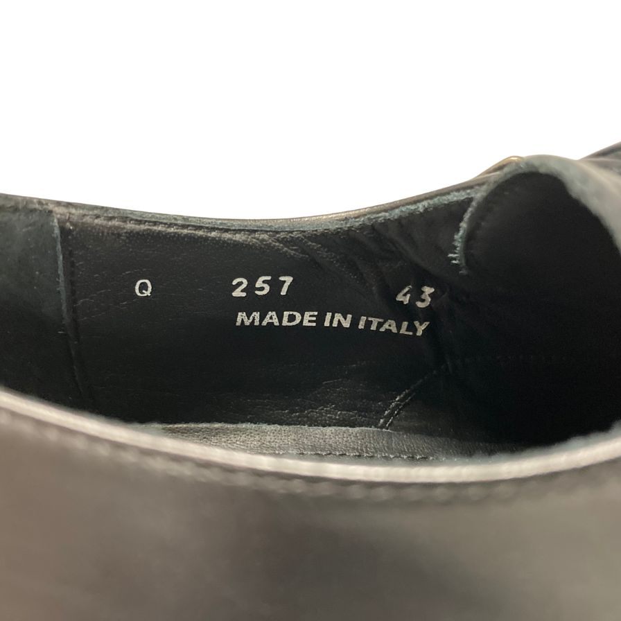 ヒルトン レザーシューズ ダブルモンク レザー サイズ43 ブラック HILTON 約28.0cm【AFD7】