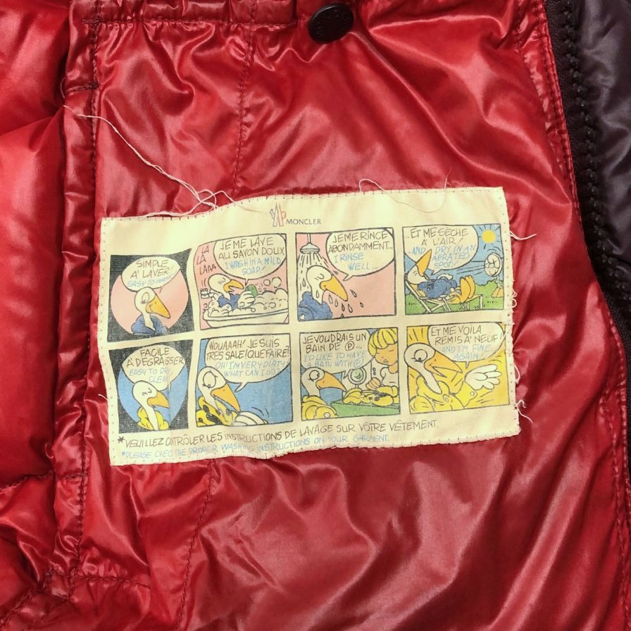 中古◆モンクレール ダウンジャケットエベレスト インド製 メンズ サイズ2 ボルドー MONCLER EVEREST 【AFA21】