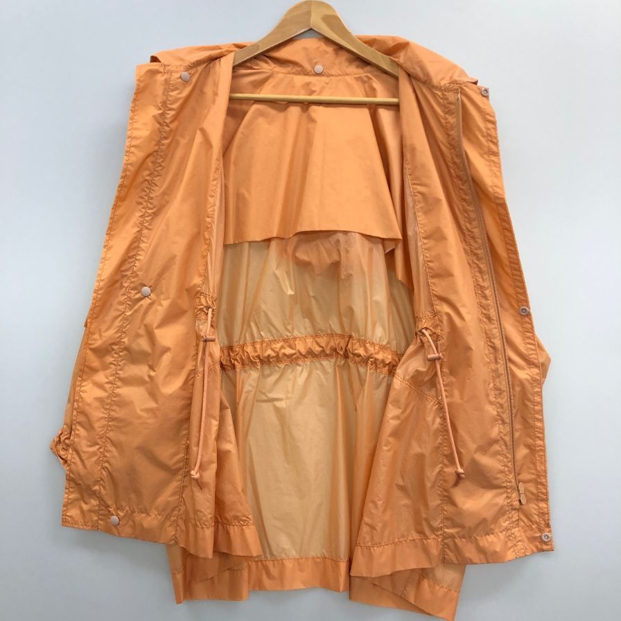 極美品◆プリーツプリーズ ナイロン フーディー ブルゾン オレンジ サイズ3 PP01-ZD511 PLEATS PLEASE ISSEY MIYAKE 【AFB3】