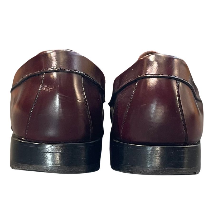 ジーエイチバス レザーシューズ ローファー ローガン ガラスレザー バーガンディ メンズ サイズUS9.5D G.H.Bass&Co. ローファー 約27.5cm【LA】【中古】
