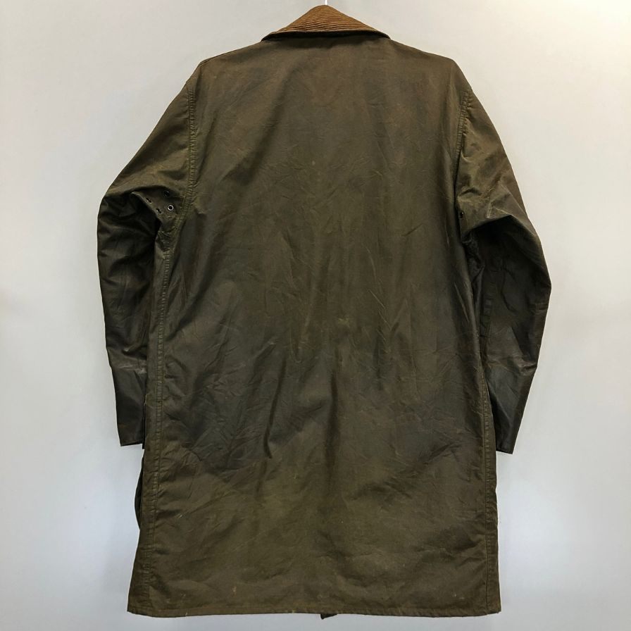 中古■バブアー ボーダー 2ワラント オイルドジャケット YKKジップ メンズ サイズC36 カーキ barbour 【AFA3】
