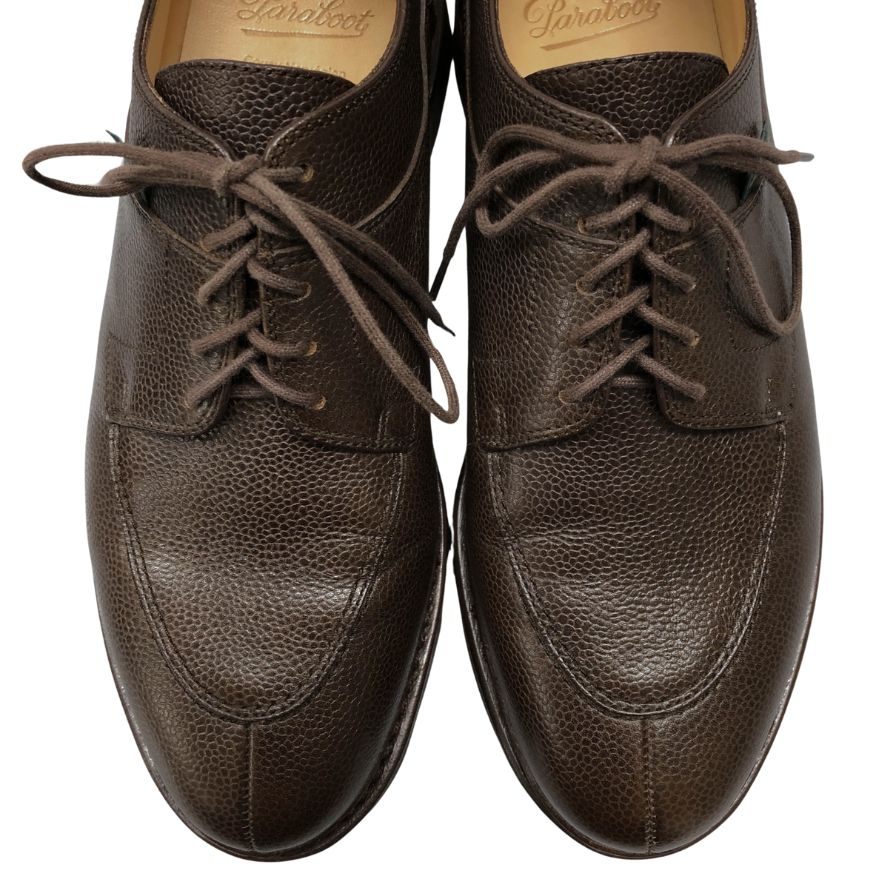 パラブーツ レザーシューズ Uチップ アヴィニョン グレインレザー サイズ7 ブラウン メンズ Paraboot ビジネスシューズ 約26.0cm【LA】【中古】