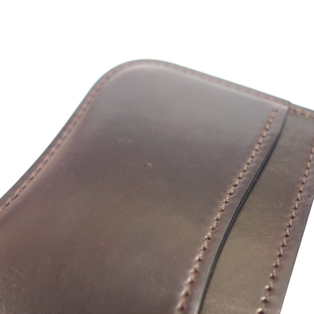 美品◆ラストクロップス カードケース シェルコードバン ブラウン last crops【AFI7】