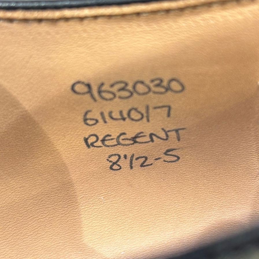 トリッカーズ レザーシューズ リージェント ストレートチップ カーフ ブラック サイズ8.5 メンズ Tricker's ビジネスシューズ 約27.0cm【LA】【中古】