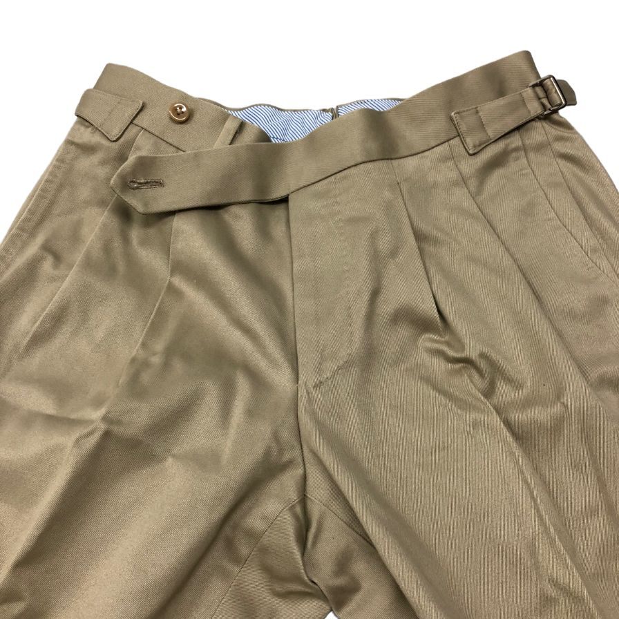 リングヂャケット スラックス コットン サイドアジャスター トラウザーズ ベージュ系 ダブル メンズ サイズ44 RING JACKET 【AFB1】