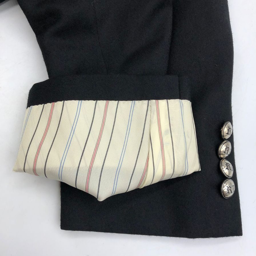 美品◆ポロ ラルフローレン テーラード ジャケット 段返り3B 銀ボタン RLロゴ ウール メンズ サイズA4 POLO RALPH LAUREN 【AFB12】