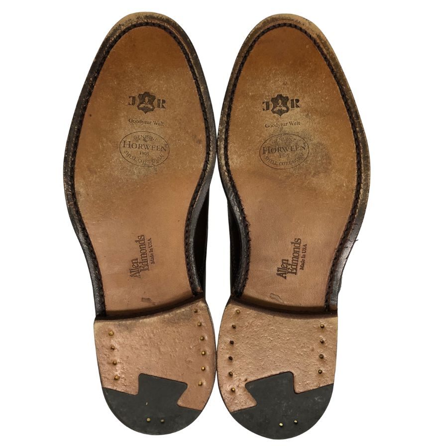 アレンエドモンズ レザーシューズ 5925 パークアベニュー コードバン キャップトゥ バーガンディ メンズ サイズUK7 Allen Edmonds PARK AVENUE ビジネスシューズ 約25.5cm【LA】【中古】