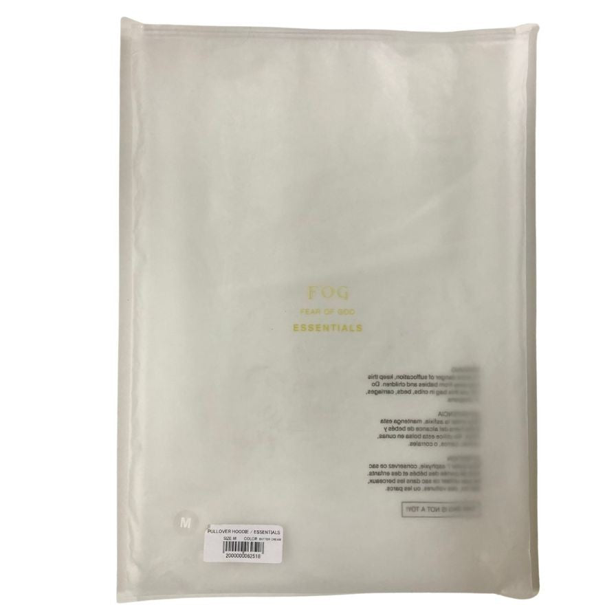 新品同様◆フィアオブゴッド エッセンシャルズ パーカー ロゴ メンズ サイズL ベージュ Fear of God ESSENTIALS 【AFB23】