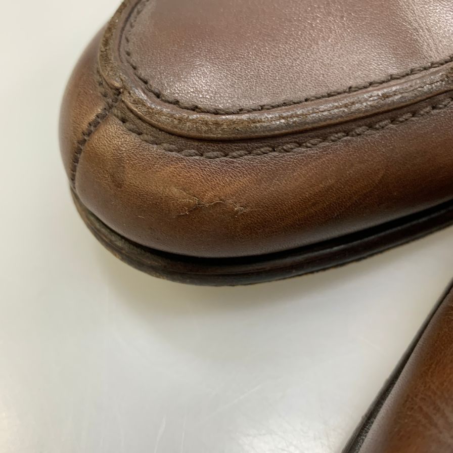 ユニオンインペリアル コインローファー U1915 カーフ ブラウン サイズ8.5 UNION IMPERIAL 約26.5cm【AFC5】
