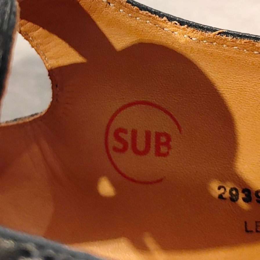 クロケット&ジョーンズ SUBS フィッシャーマン グルカサンダル ネイビー グレインレザー 314ラスト サイズUK8E CROCKETT&JONES ビジネスシューズ 約26.5cm【LA】【中古】