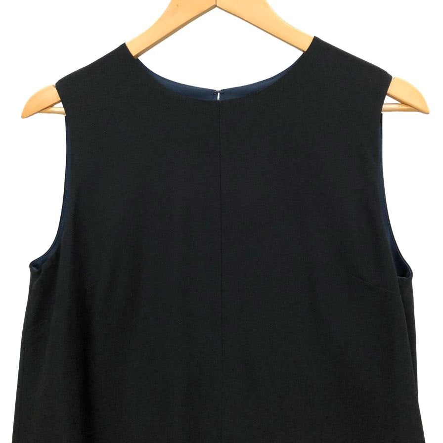 新品同様◆マックスマーラ スポーツマックス カットソー ノースリーブ 切替 ネイビー レディース サイズ42 MAX MARA SPORTMAX 【AFB25】