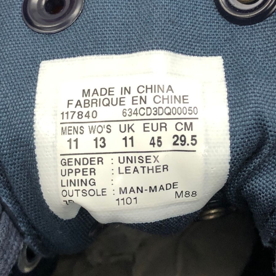 コンバース ショット スニーカー ハイカット レザー 29.5cm ネイビー メンズ CONVERSE×Shott 約29.5cm【AFC35】