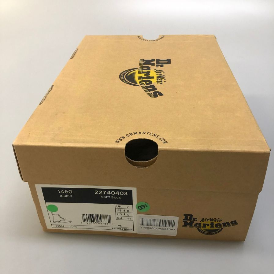 ドクターマーチン ブーツ 8ホール レースアップ ヌバック 22740 ブルー メンズ サイズUK7 Dr.Martens 約26.0cm【AFD1】