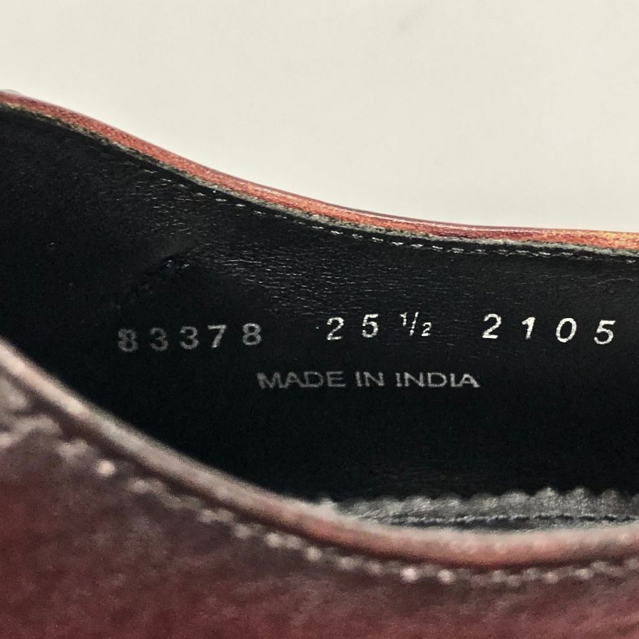 ランバンコレクション ブラックシャイニー コンビモンク ストラップ ドレスシューズ 83378 メンズサイズ 25.5 バイカラー LANVIN COLLECTION 約25.5cm【AFC47】