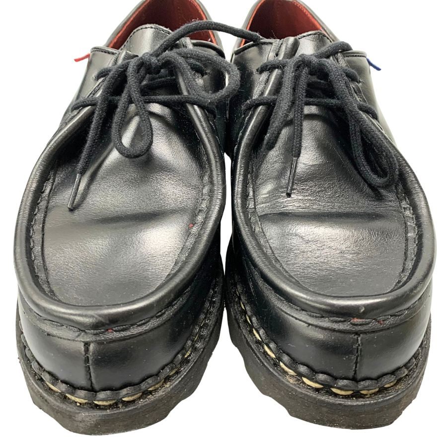 パラブーツ レザーシューズ ミカエル チロリアン トリコロールタグ サイズ39.5 メンズ ブラック PARABOOT MICHAEL ビジネスシューズ 約24.5cm【LA】【中古】