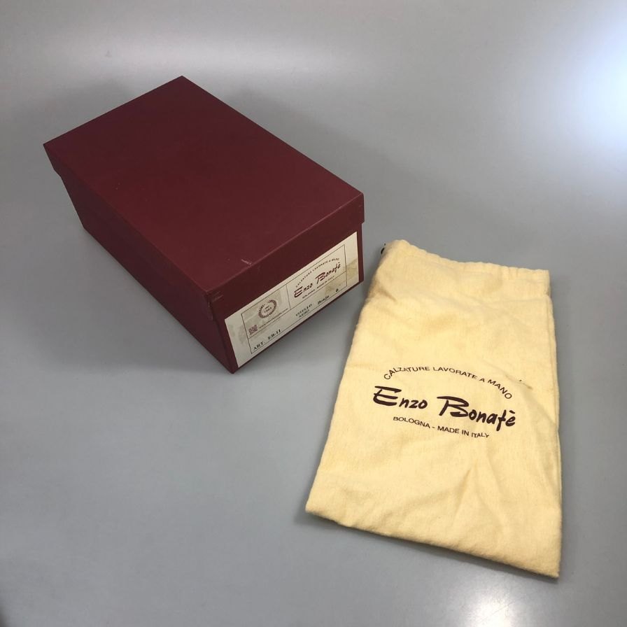 エンツォボナフェ EB-11 ストレートチップ ブラック UK6 Enzo Bonafe 約24.5cm【AFD13】