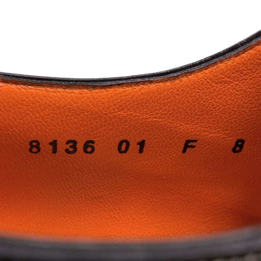 サントーニ レザーシューズ ストレートチップ 8136 ブラック サイズUK8 Santoni 約26.5cm【AFC41】