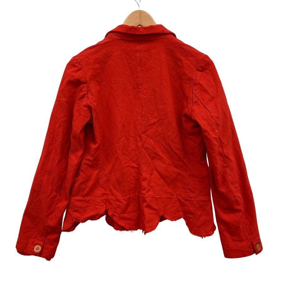 美品◆ローブドシャンブル コムデギャルソン スカラップショートジャケット 3B レッド メンズ サイズM ROBE DE CHAMBRE COMME DES GARCONS 【AFB44】