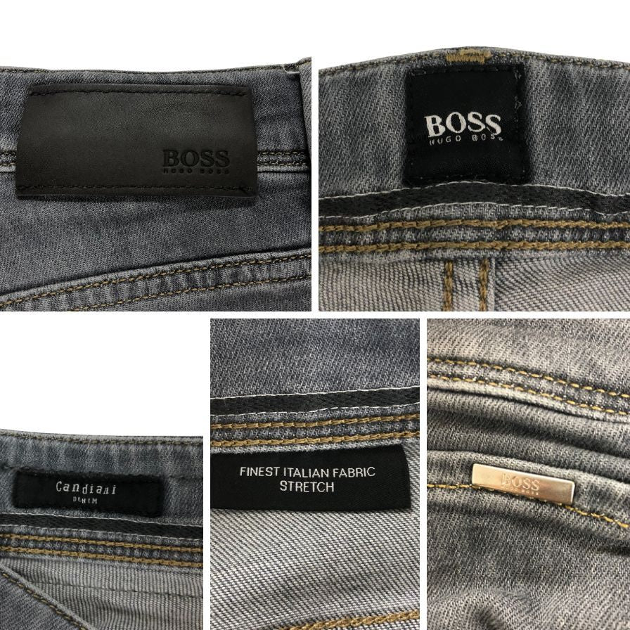 ヒューゴボス ストレッチデニムパンツ グレー メンズ US34 HUGO BOSS 【AFB21】
