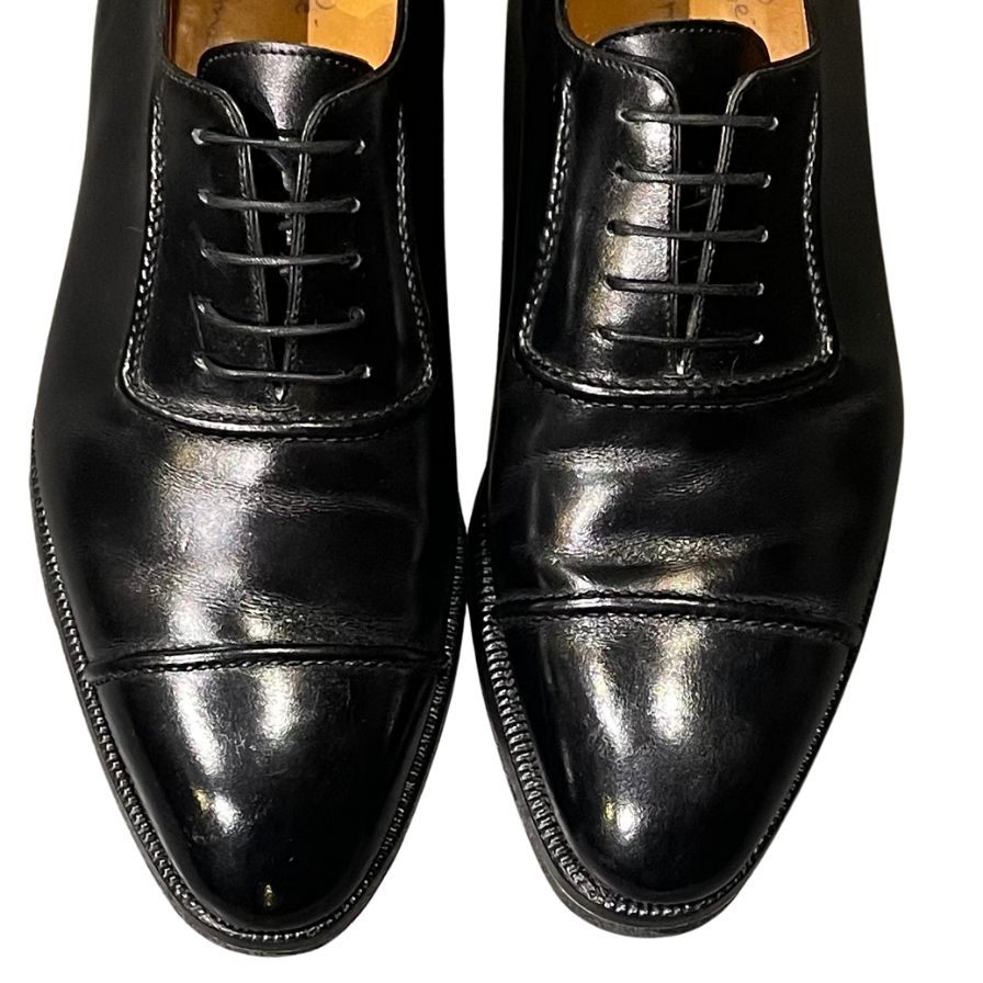 エンツォ ボナフェ レザーシューズ アデレード ブラック サイズUK5.5 メンズ Enzo Bonafe 約23.5cm【LA】【中古】