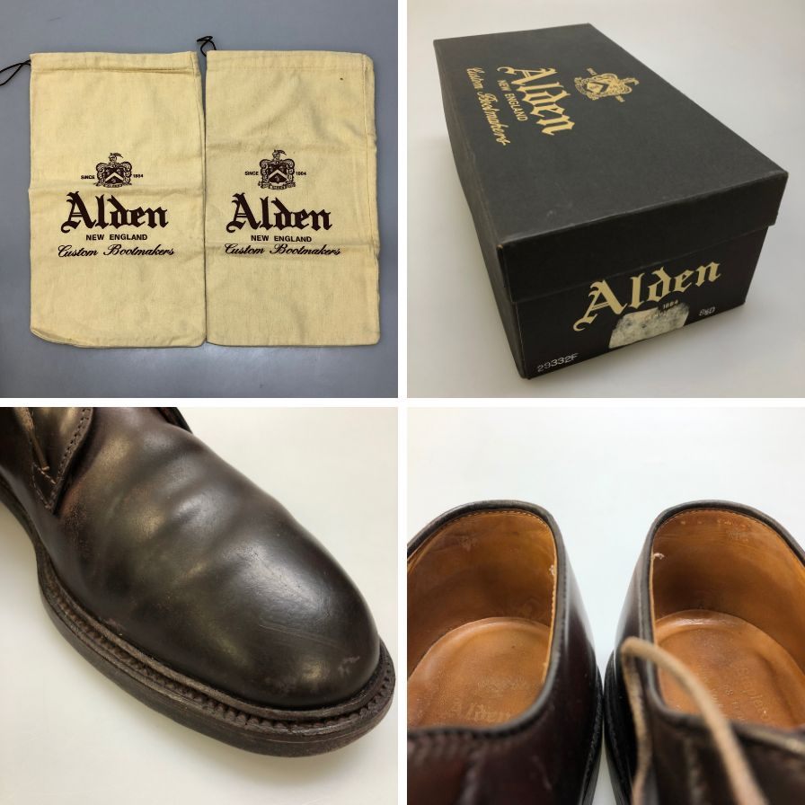 オールデン プレーントゥ 990 コードバン ブラウン メンズ サイズ10 ALDEN ビジネスシューズ 約28.0cm【LA】【中古】