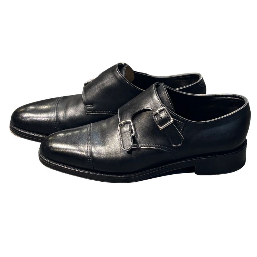 ジョンロブ レザーシューズ ダブルモンク ウィリアム メンズ UK6D ブラック JOHN LOBB ビジネスシューズ 約24.5cm【LA】【中古】
