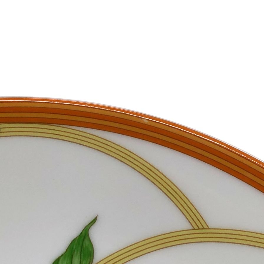エルメス シエスタ イエロー ソーサーのみ 18cm 総柄 HERMES【AFI28】【中古】