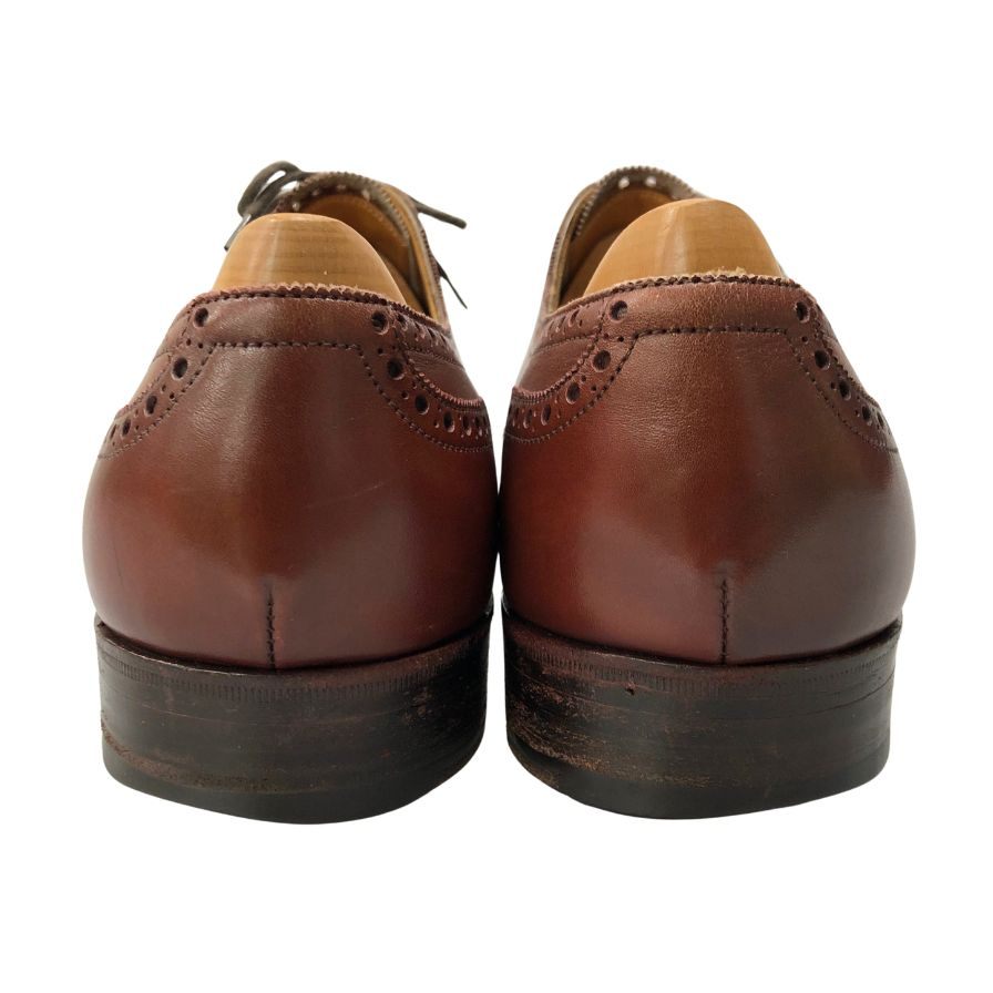 ジョンロブ レザーシューズ ダービー フルブローグ カーフ バーガンディアンティーク サイズ7.5E 9672 JOHN LOBB ビジネスシューズ 約26.0cm【LA】【中古】