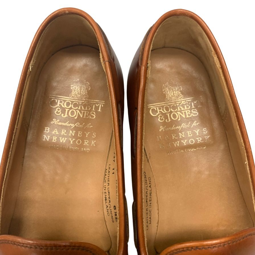 クロケット&ジョーンズ レザーシューズ タッセルローファー バーニーズニューヨーク別注 ブラウン サイズ6.5E メンズ CROCKETT&JONES NASH2 約25.5cm【LA】