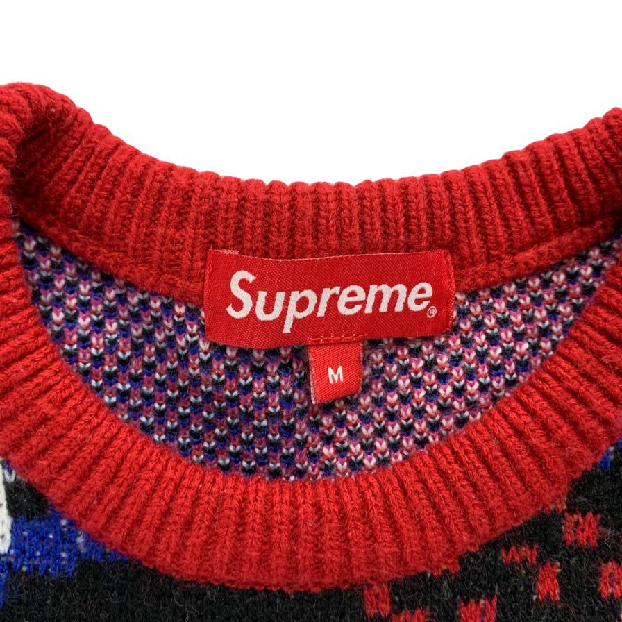 美品◆シュプリーム ニット デジタルフラッグ 21SS マルチカラー メンズ サイズM Supreme 【AFA3】