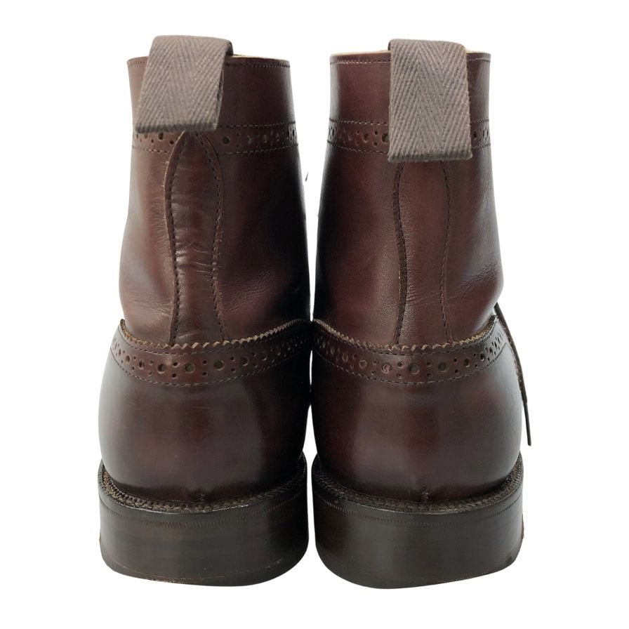 トリッカーズ レースアップブーツ ウイングチップ ブーツ レザー バーガンディ メンズ サイズ9 Tricker`s 約27.5cm【AFC35】