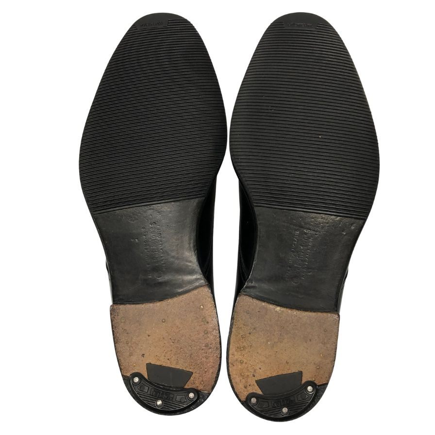 クロケット&ジョーンズ レザーシューズ 外羽根プレーントゥ AINTREE ブラック サイズUK6.5E crokett&jones ビジネスシューズ 約25.5cm【LA】【中古】