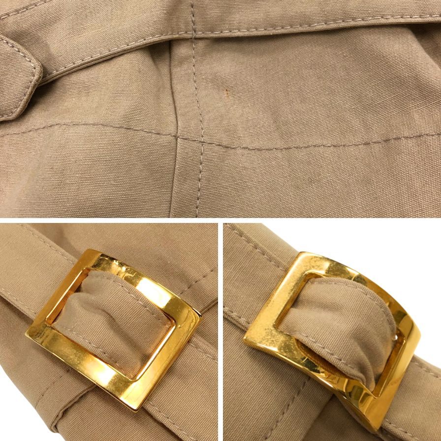 マルニ サスペンダー付きコットンカーゴパンツ ベージュ サイズ38 レディース 金バックル MARNI 【AFB40】