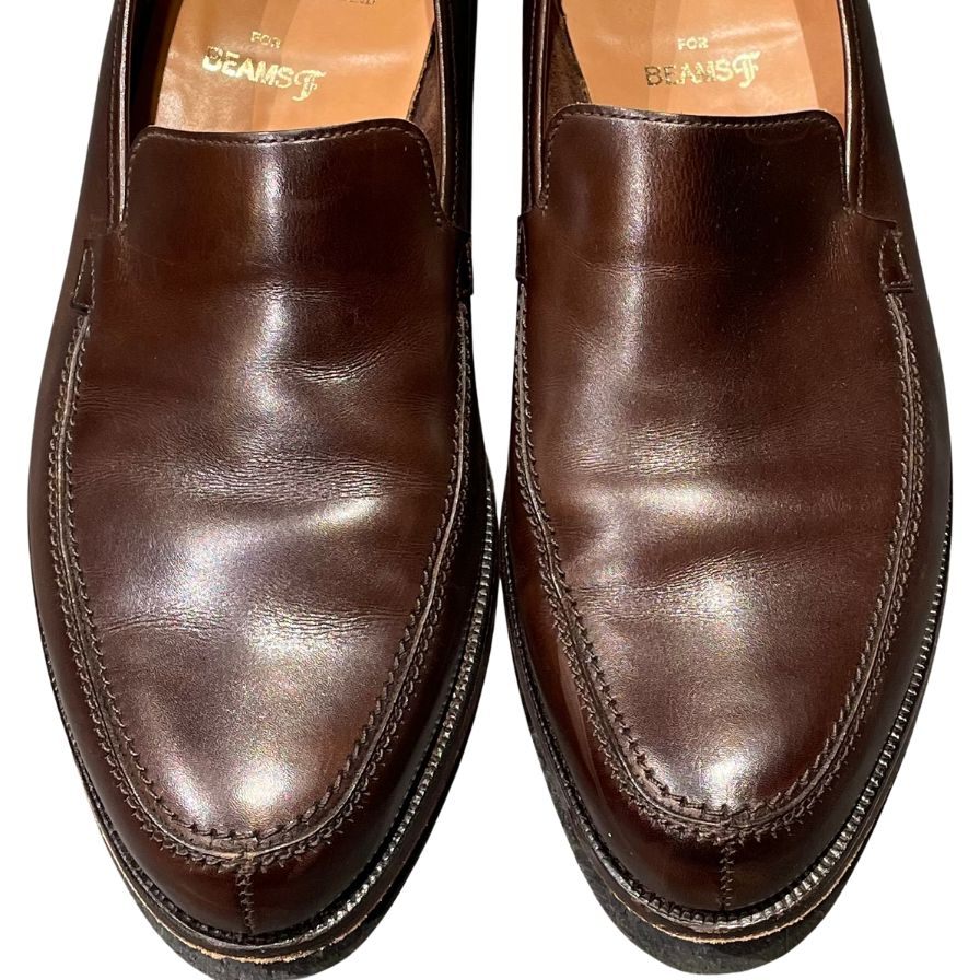 クロケット&ジョーンズ レザーシューズ ギャビン ローファー アンラインド ブラウン サイズUK8.5E CROCKETT&JONES ローファー 約27.0cm【LA】【中古】
