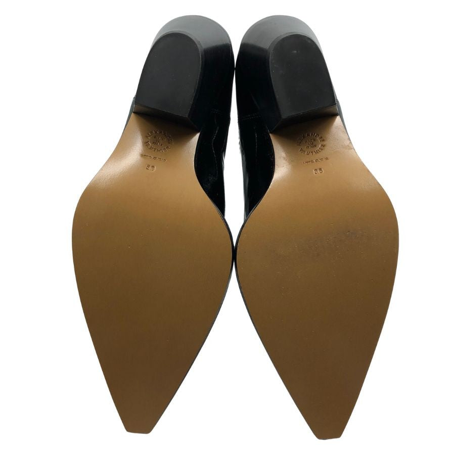 アレクサンドル ボーティエ ヒールブーツ パテントレザー ラインストーン ブラック レディース サイズ36 Alexandre Vauthier 約22.5cm【AFC47】