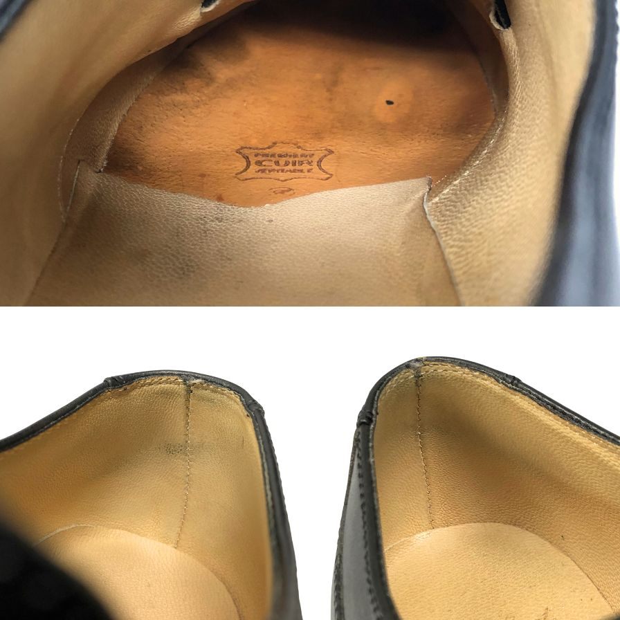 パラブーツ レザーシューズ Uチップ アヴィニョン ブラック リスレザー メンズ UK5.5 Paraboot AVIGNON ビジネスシューズ 約24.0cm【LA】【中古】